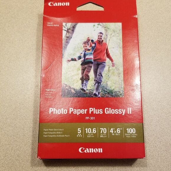 Canon pp-301 photo paper plus glossy II 4x6 100ct new sealed - Picture 5 of 6